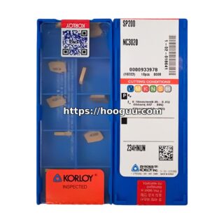 Original Korloy KORLOY NC3020 Carbide Grooving/Parting Insert - Parallelogram 55° | Steel, Cast Iron SP200 SP200 NC3020
