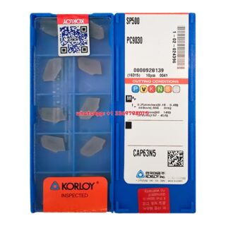 Original Korloy PC9030 PC9030 Carbide Turning Insert - Pentagon | Steel, Stainless Steel (10 PCS) SP500 PC9030