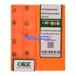 Original OKE SPGT050204-QPM OP1215 Carbide Insert - Square (10 PCS)