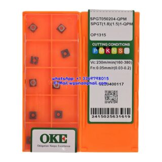 Original OKE SPGT050204-QPM OP1315 Carbide Insert - Square (10 PCS)