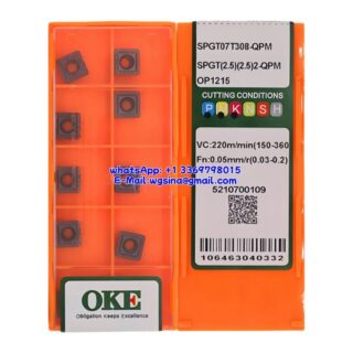 Original OKE SPGT07T308-QPM OP1215 Carbide Insert - Square (10 PCS)