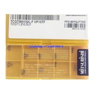 Original Mitsubishi TCGT060102L-F VP15TF Carbide Insert - Triangle | Steel, Stainless Steel (10 PCS)