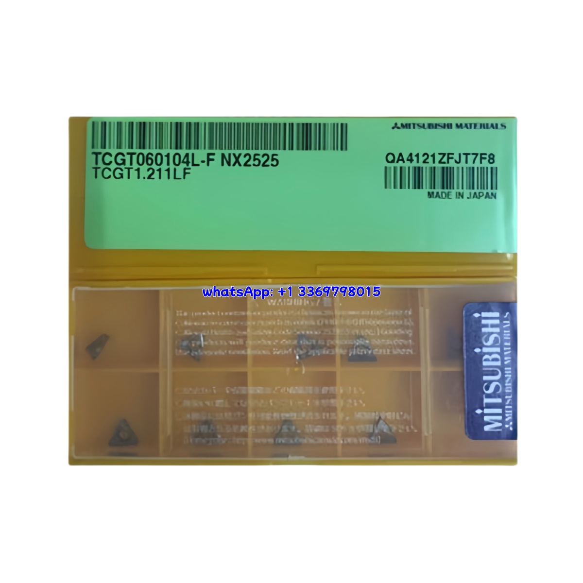 Mitsubishi TCGT060104L-F NX2525 Carbide Insert - Triangle | Steel, Stainless Steel (10 PCS)