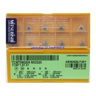 Original Mitsubishi TCMT090204 NX2525 Carbide Insert - Triangle | Steel & More (10 PCS)