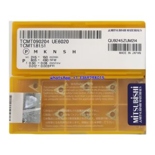 Original Mitsubishi TCMT090204 UE6020 Carbide Insert - Triangle | Steel (10 PCS)