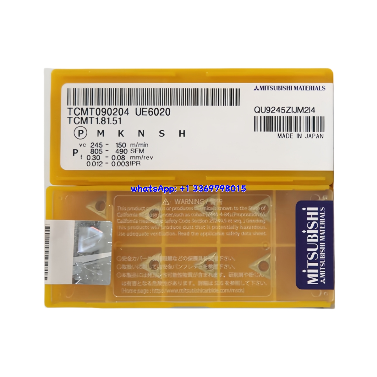 Mitsubishi TCMT090204 UE6020 Carbide Insert - Triangle | Steel, Cast Iron (10 PCS)