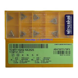 Original Mitsubishi TCMT110202 NX2525 Carbide Insert - Triangle | Steel & More (10 PCS)
