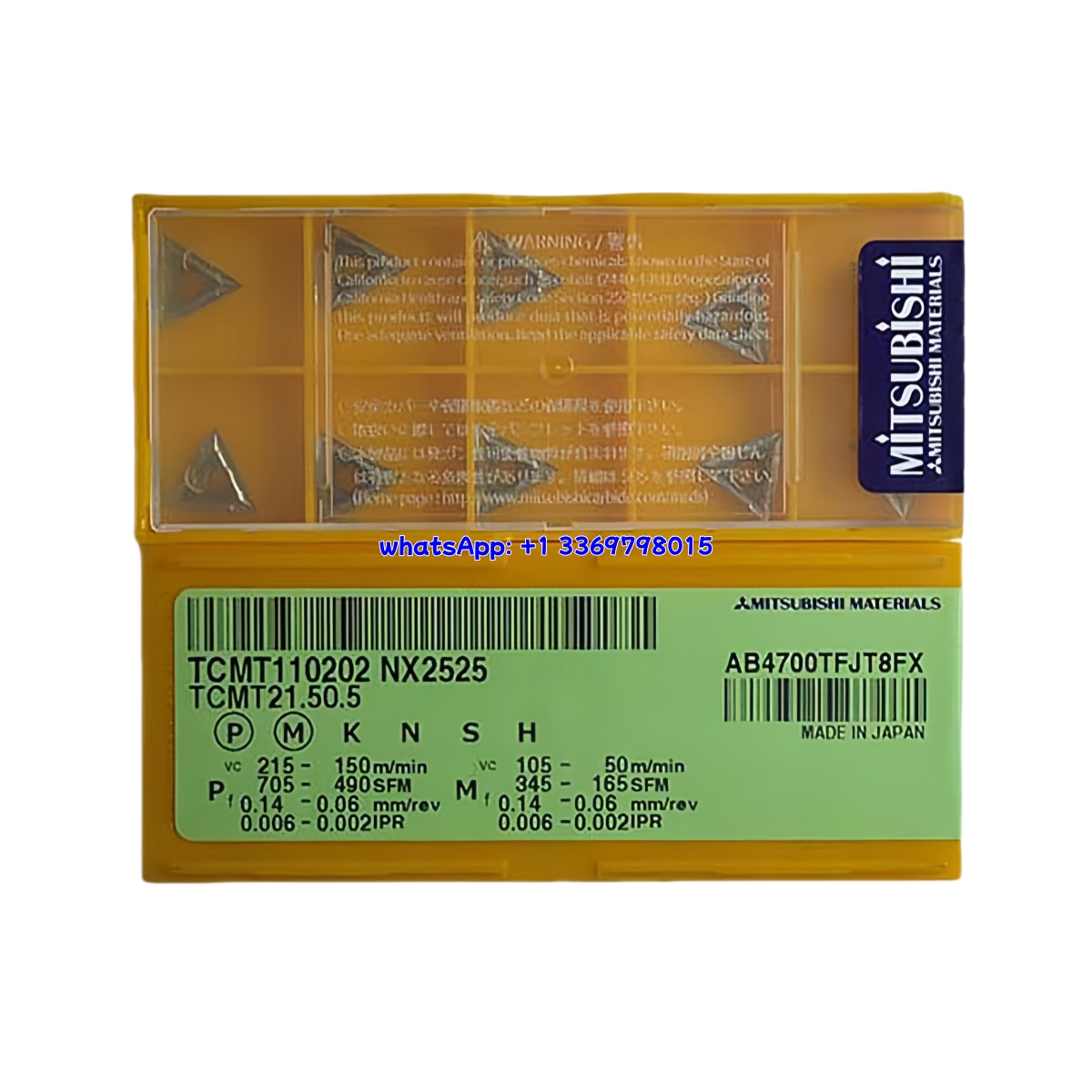 Mitsubishi TCMT110202 NX2525 Carbide Insert - Triangle | Steel (10 PCS)