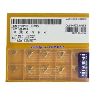 Original Mitsubishi TCMT110202 US735 Carbide Insert - Triangle | Steel, Stainless Steel (10 PCS)