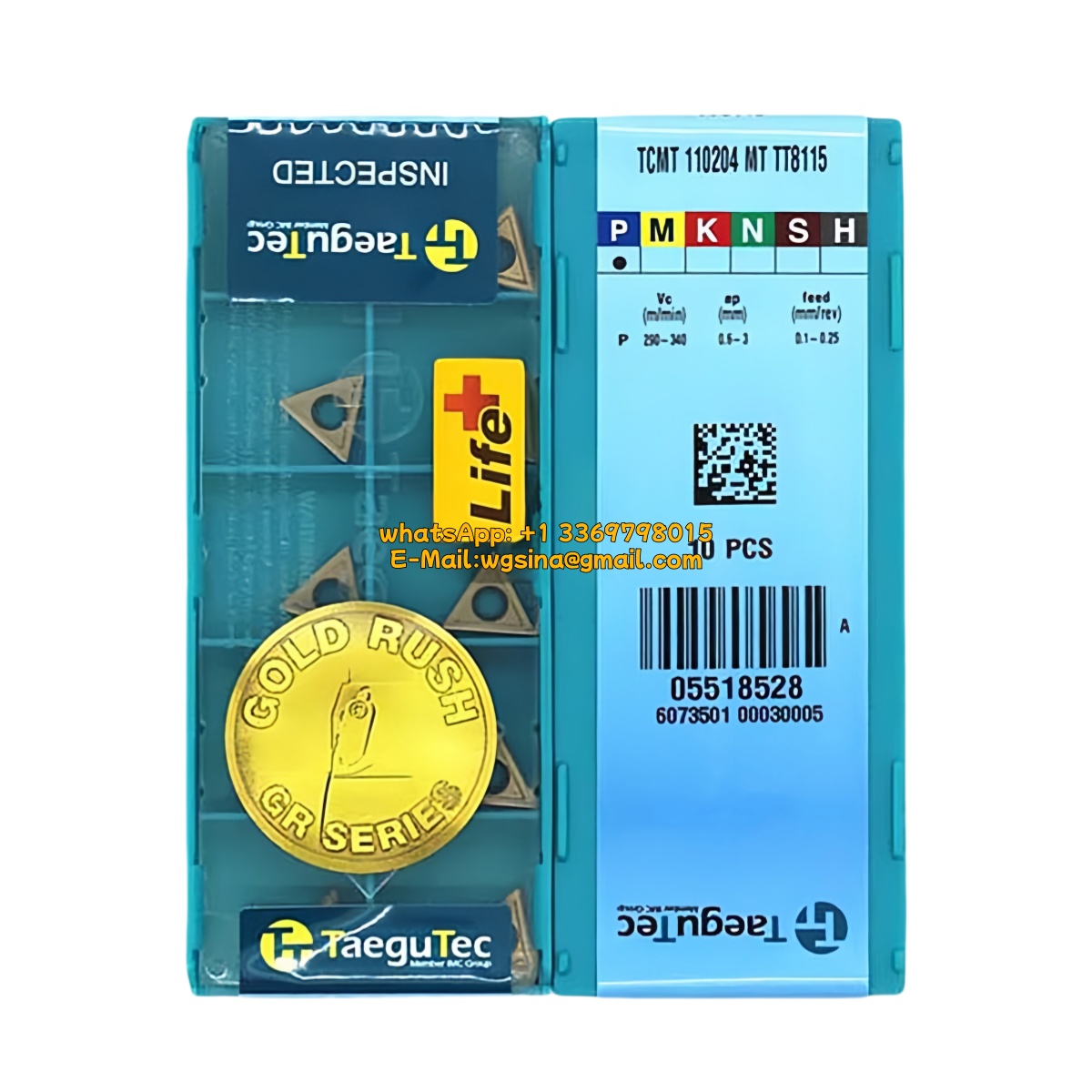 Taegutec TCMT110204-MT TT8115 Carbide Insert - Triangle (10 PCS)