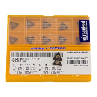Original Mitsubishi TCMT110204 UC5115 Carbide Insert - Triangle | Steel & More (10 PCS)