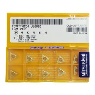 Original Mitsubishi TCMT110204 UE6020 Carbide Insert - Triangle | Steel, Hardened Steel (10 PCS)