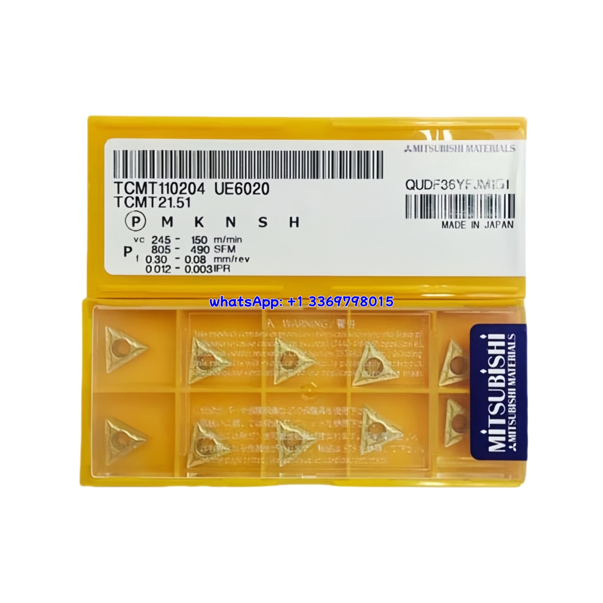 Mitsubishi TCMT110204 UE6020 Carbide Insert - Triangle | Steel, Hardened Steel (10 PCS)