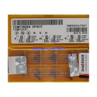 Original Mitsubishi TCMT110204 VP15TF Carbide Insert - Triangle | Steel, Stainless Steel (10 PCS)