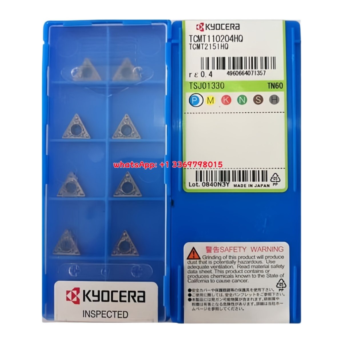 Original Kyocera TCMT110204HQ Carbide Insert - Triangle (10 PCS) TN60 TCMT110204HQ TN60