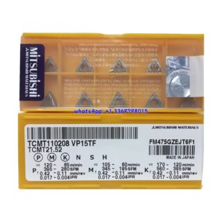 Original Mitsubishi TCMT110208 VP15TF Carbide Insert - Triangle | Steel, Stainless Steel (10 PCS)
