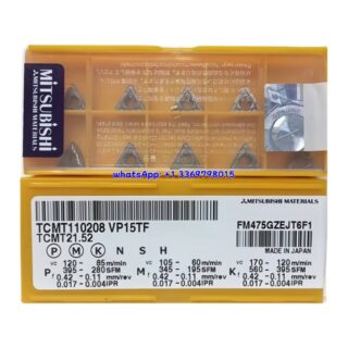 Original Mitsubishi TCMT110208 VP15TF Carbide Insert - Triangle | Steel, Stainless Steel (10 PCS)