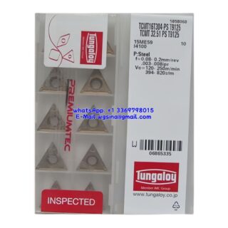 Original Tungaloy TCMT16T304-PS T9125 Carbide Insert - Triangle | Steel (10 PCS)
