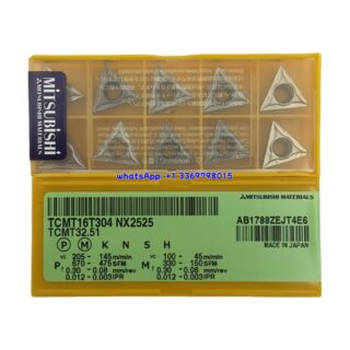 Original Mitsubishi TCMT16T304 NX2525 Carbide Insert - Triangle | Steel (10 PCS)