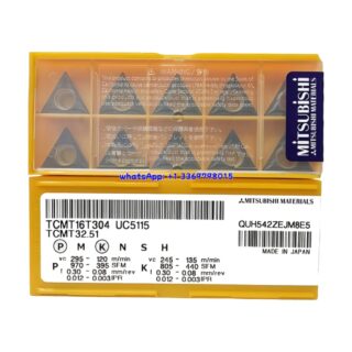 Original Mitsubishi TCMT16T304 UC5115 Carbide Insert - Triangle | Steel (10 PCS)