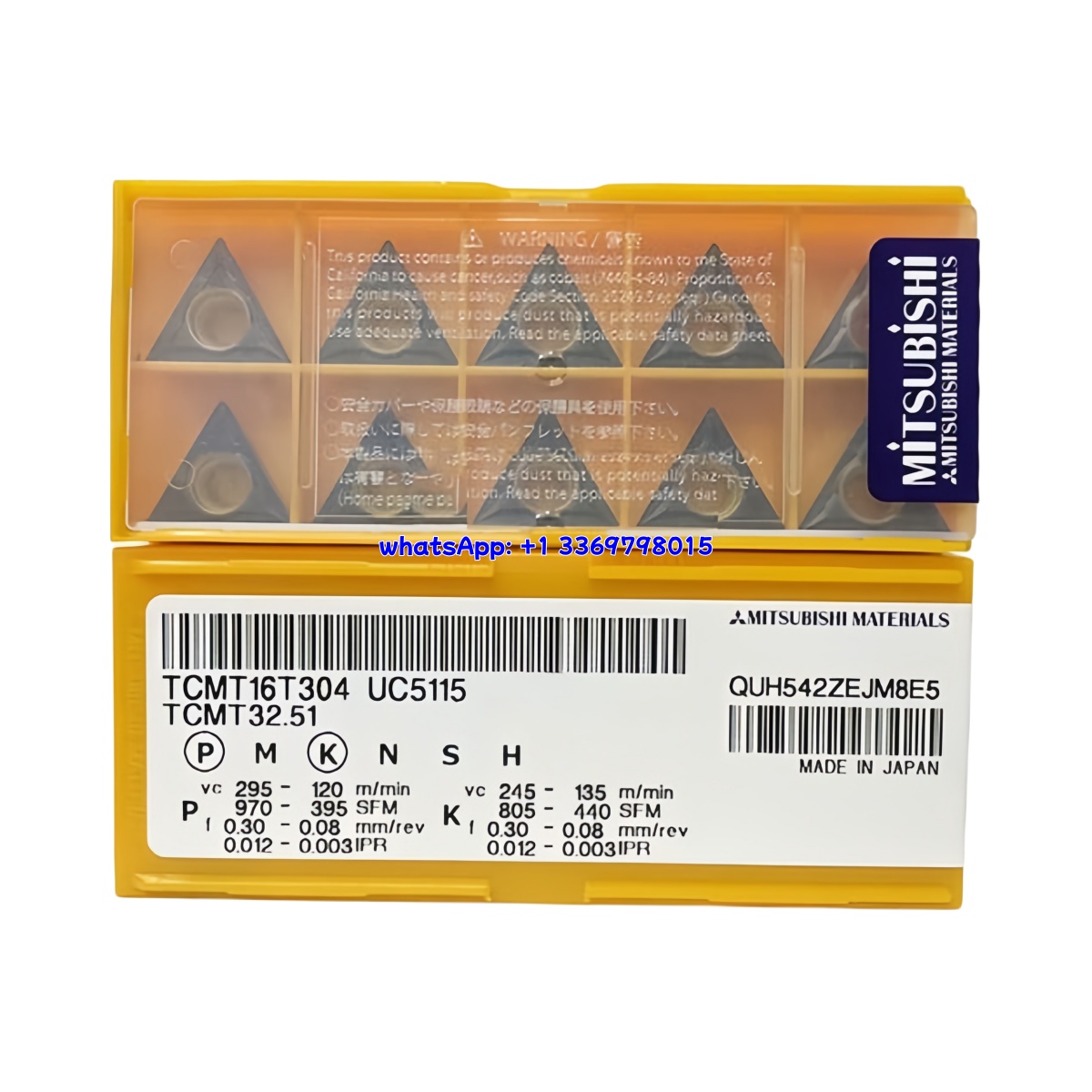 Mitsubishi TCMT16T304 UC5115 Carbide Insert - Triangle | Steel, Stainless Steel (10 PCS)
