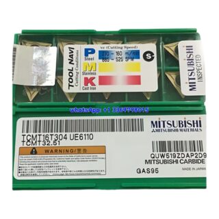 Original Mitsubishi TCMT16T304 UE6110 Carbide Insert - Triangle | Steel, Cast Iron (10 PCS)