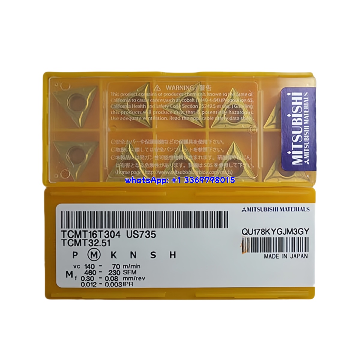 Mitsubishi TCMT16T304 US735 Carbide Insert - Triangle | Steel, Stainless Steel (10 PCS)