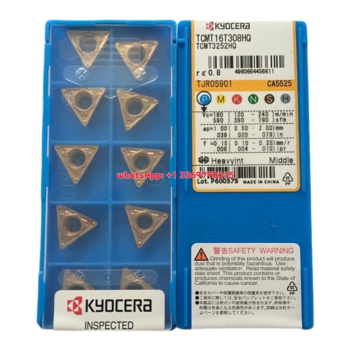 Original Kyocera TCMT16T308-HQ CA5525 Carbide Insert - Triangle | Steel (10 PCS)