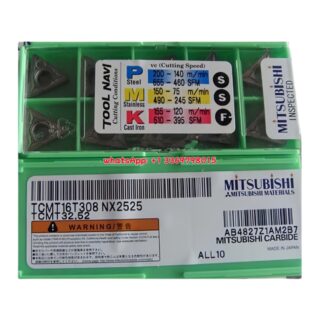 Original Mitsubishi TCMT16T308 NX2525 Carbide Insert - Triangle | Steel (10 PCS)