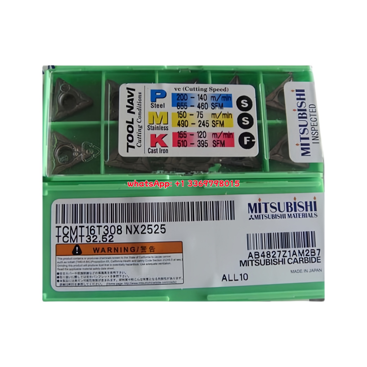 Mitsubishi TCMT16T308 NX2525 Carbide Insert - Triangle | Steel (10 PCS)