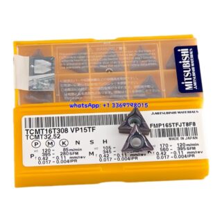 Original Mitsubishi TCMT16T308 VP15TF Carbide Insert - Triangle | Steel, Stainless Steel (10 PCS)