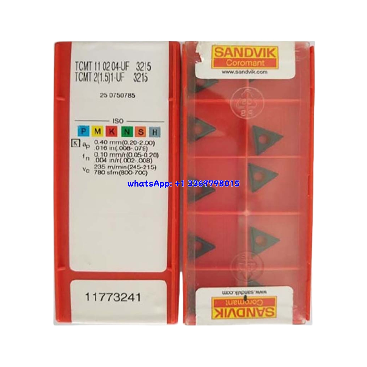 Sandvik 04-UF Carbide Turning Insert | Steel, Hardened Steel