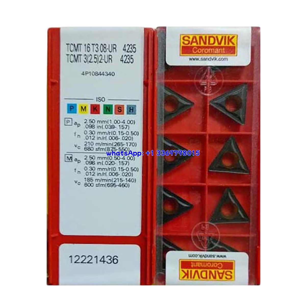 Sandvik 08-UR Carbide Turning Insert | Steel, Hardened Steel