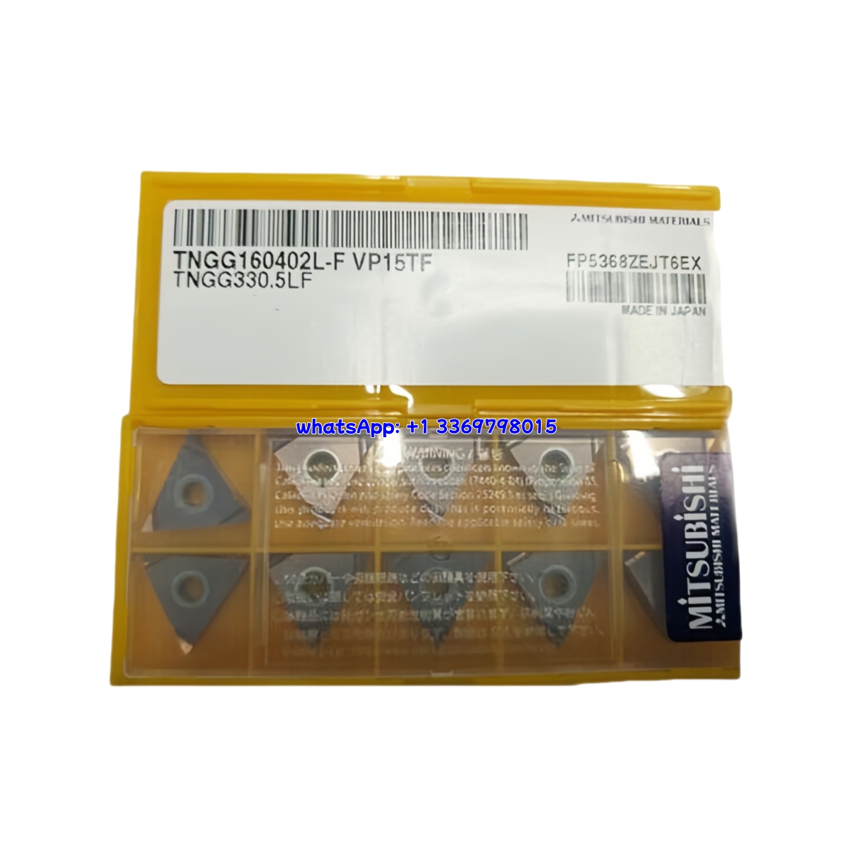 Mitsubishi TNGG160402L-F VP15TF Carbide Insert - Triangle | Steel, Stainless Steel (10 PCS)