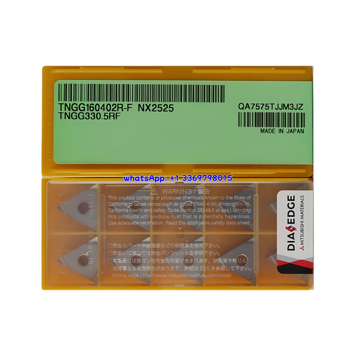 Mitsubishi TNGG160402R-F NX2525 Carbide Insert - Triangle | Steel, Stainless Steel (10 PCS)