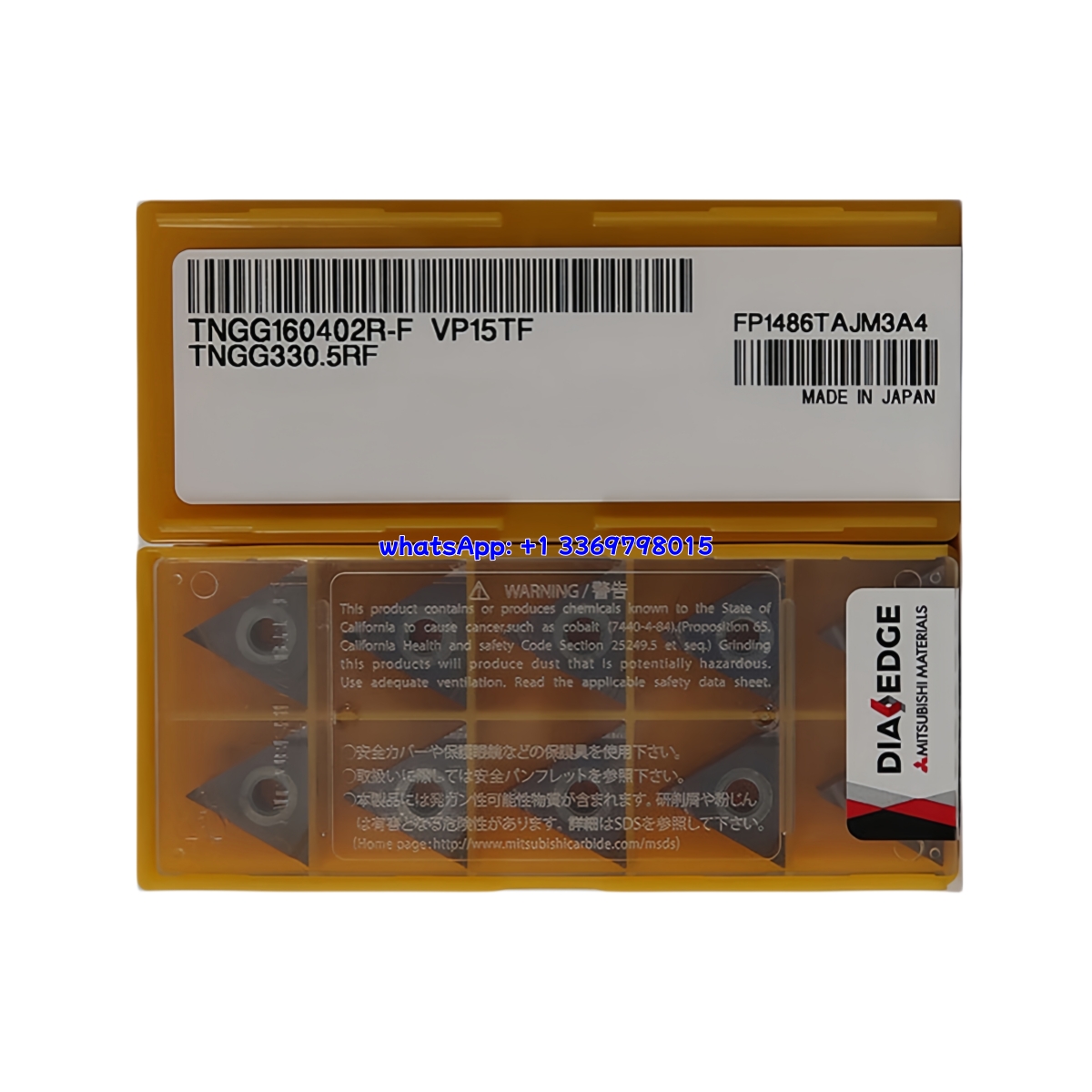 Mitsubishi TNGG160402R-F VP15TF Carbide Insert - Triangle | Steel, Stainless Steel (10 PCS)