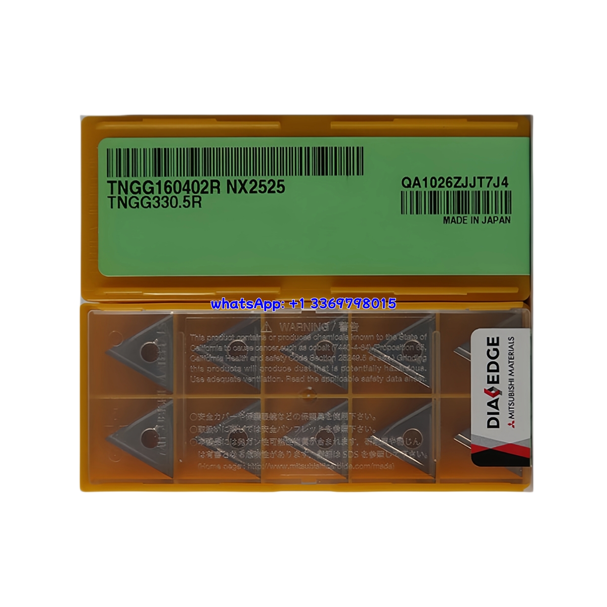 Mitsubishi TNGG160402R NX2525 Carbide Insert - Triangle | Steel, Stainless Steel (10 PCS)