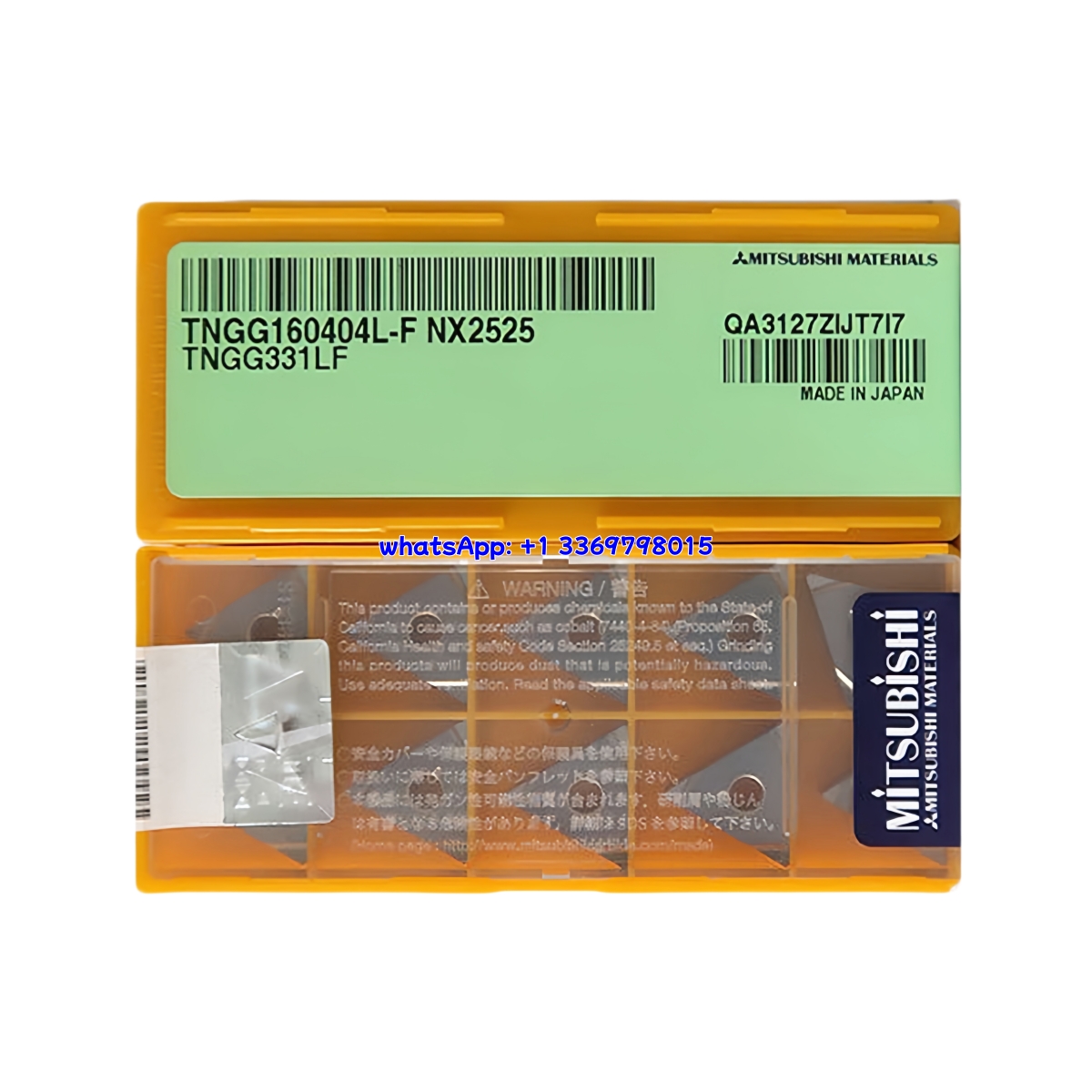 Mitsubishi TNGG160404L-F NX2525 Carbide Insert - Triangle | Steel, Stainless Steel (10 PCS)