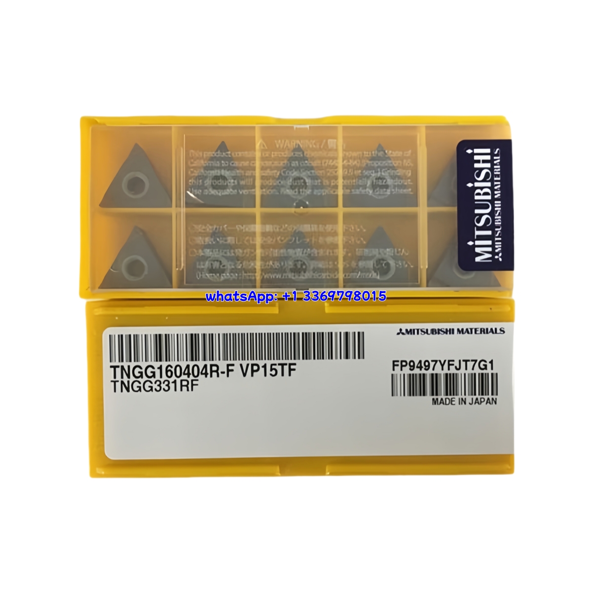 Mitsubishi TNGG160404R-F VP15TF Carbide Insert - Triangle | Steel (10 PCS)