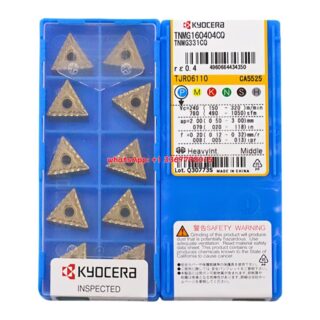 Original Kyocera TNMG160404-CQ CA5525 Carbide Insert - Triangle | Steel (10 PCS)