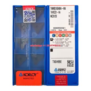 Original Korloy TNMG160404-HA NC3120 Carbide Turning Insert - Triangle (10 PCS)