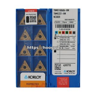 Original Korloy TNMG160404-HM NC3020 Carbide Turning Insert - Triangle | Steel