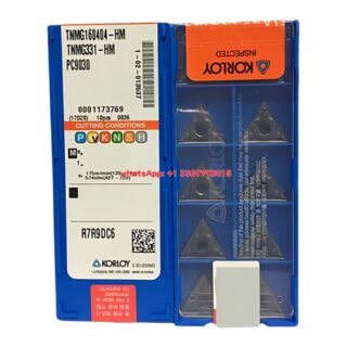 Original Korloy TNMG160404-HM PC9030 Carbide Turning Insert - Triangle | Steel, Stainless Steel (10 PCS)