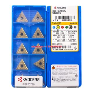 Original Kyocera TNMG160404-HQ CA6525 Carbide Insert - Triangle | Steel (10 PCS)