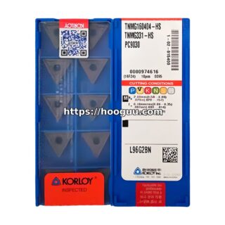 Original Korloy TNMG160404-HS PC9030 Carbide Turning Insert - Triangle | Steel & More