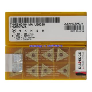 Original Mitsubishi TNMG160404-MA UE6020 Carbide Insert - Triangle | Steel, Stainless Steel (10 PCS)