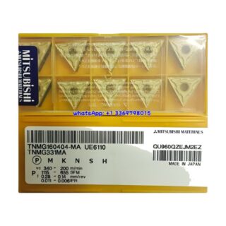 Original Mitsubishi TNMG160404-MA UE6110 Carbide Insert - Triangle (10 PCS)