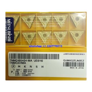 Original Mitsubishi TNMG160404-MA UE6110 Carbide Insert - Triangle | Steel, Stainless Steel (10 PCS)
