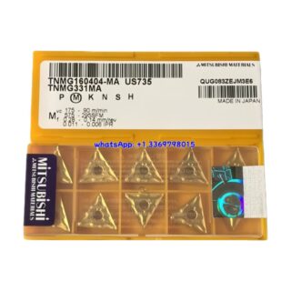 Original Mitsubishi TNMG160404-MA US735 Carbide Insert - Triangle | Steel (10 PCS)