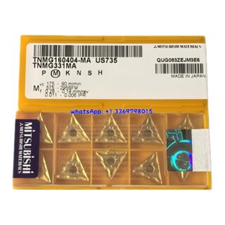 Original Mitsubishi TNMG160404-MA US735 Carbide Insert - Triangle | Steel, Stainless Steel (10 PCS)